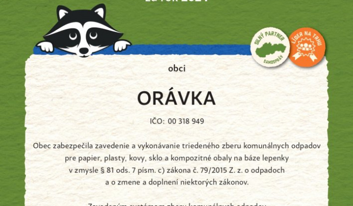 1. fotografia fotogalérie Aktuality / Certifikát NATUR-PACK za rok 2024   - foto