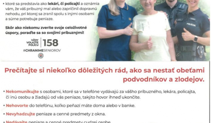 3. fotografia fotogalérie Aktuality / Seniori, zbystrite pozornosť !   - foto