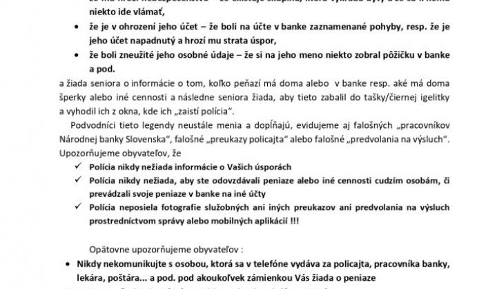 Fotka - Seniori, zbystrite pozornosť !  