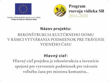 Rekonštrukcia kultúrneho domu